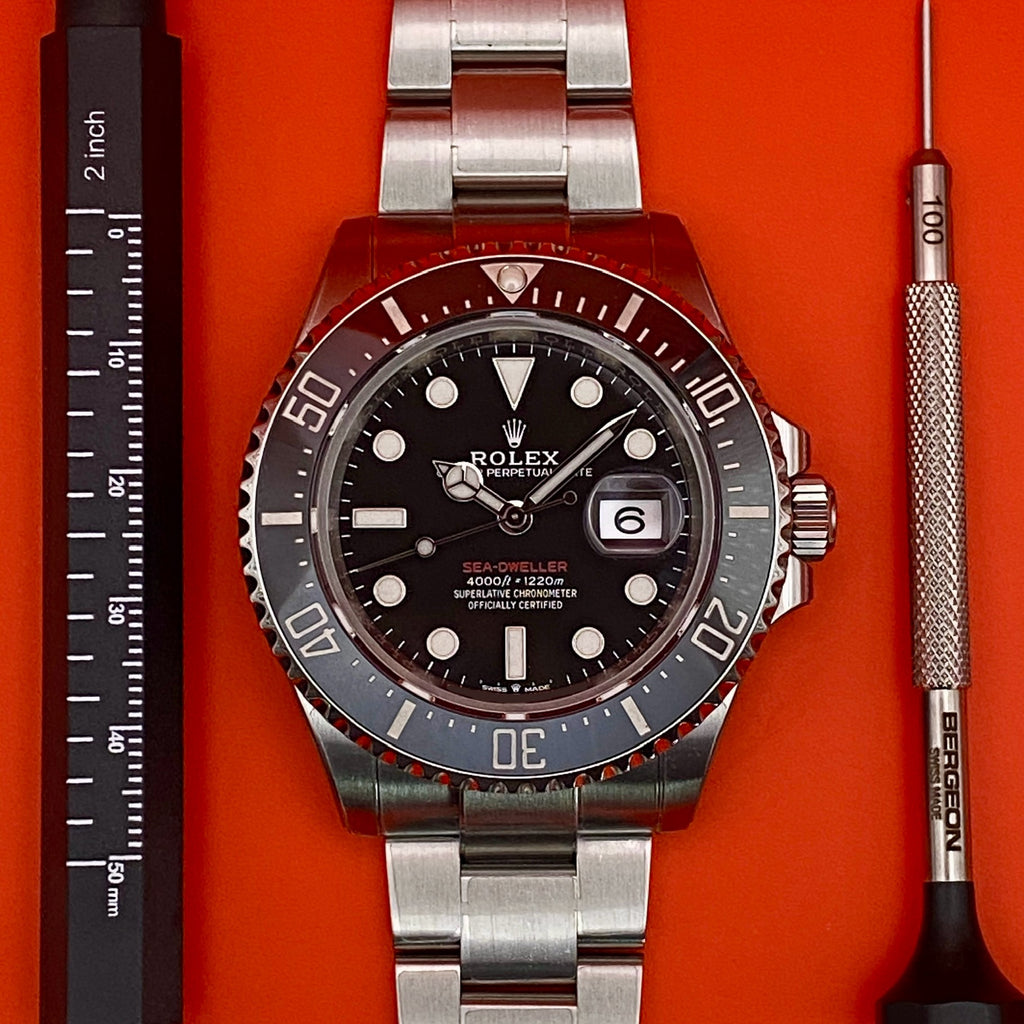 Rolex sea dweller single red new arrivals